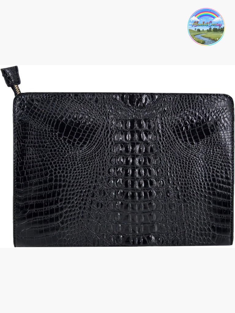 Oversized Envelope Clutch Evening Handbag Crocodile Pu Leather